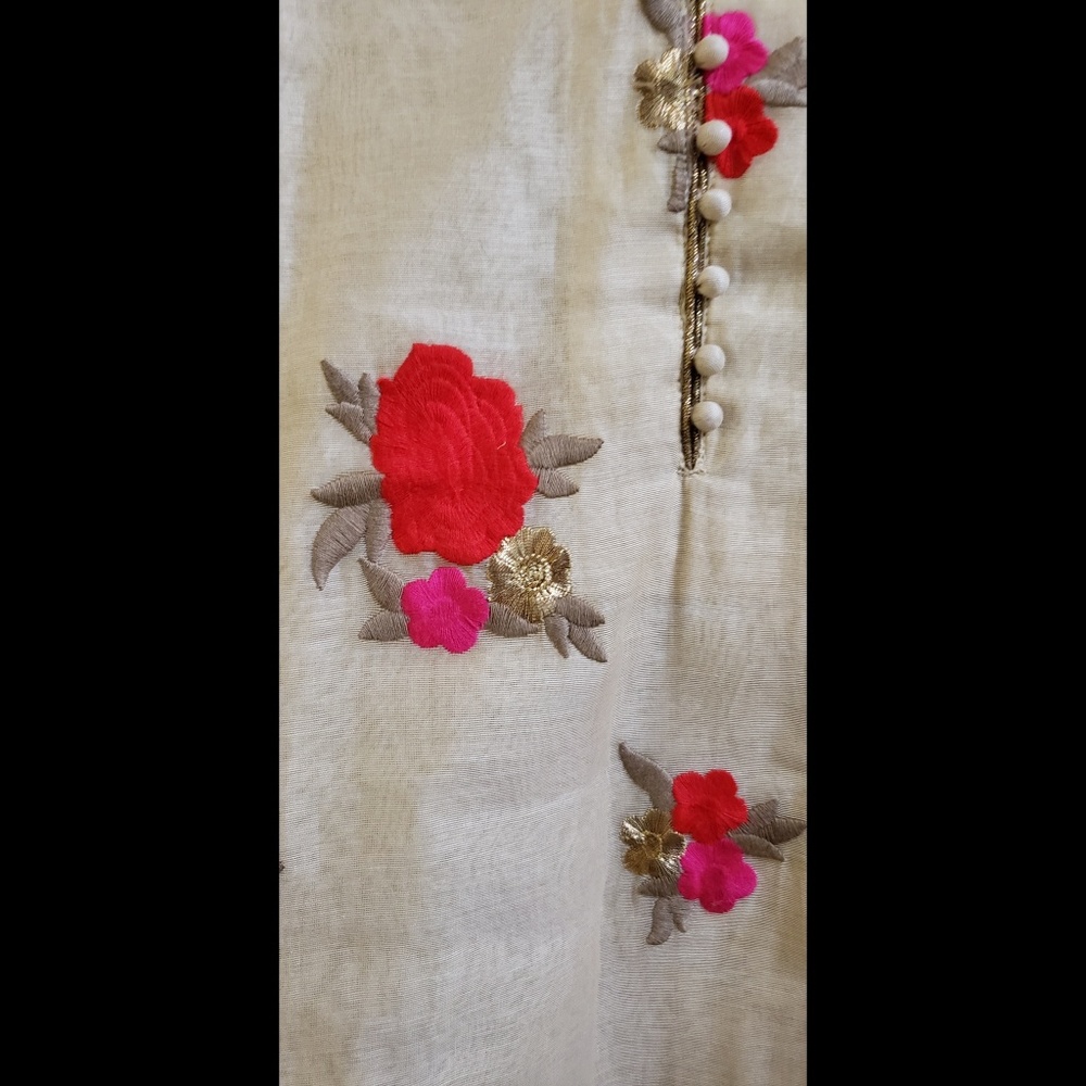 Indian Pakistani suit. Top and dupatta. S/M - Picture 4 of 5